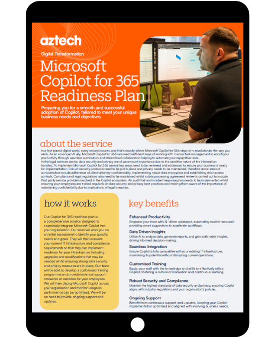 Microsoft Copilot for 365 - Tablet Datasheet